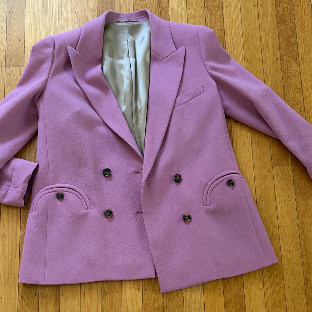 Blaze Milano Women’s Double-Breasted Lilac Blazer Jacket